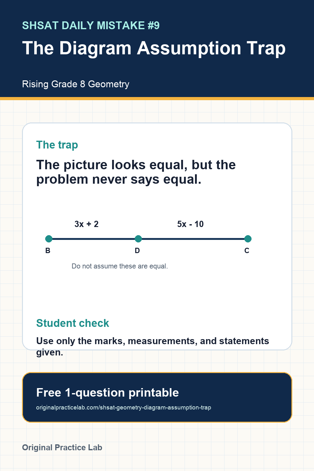 Preview page from Daily Mistake #9: The Geometry Diagram Assumption Trap