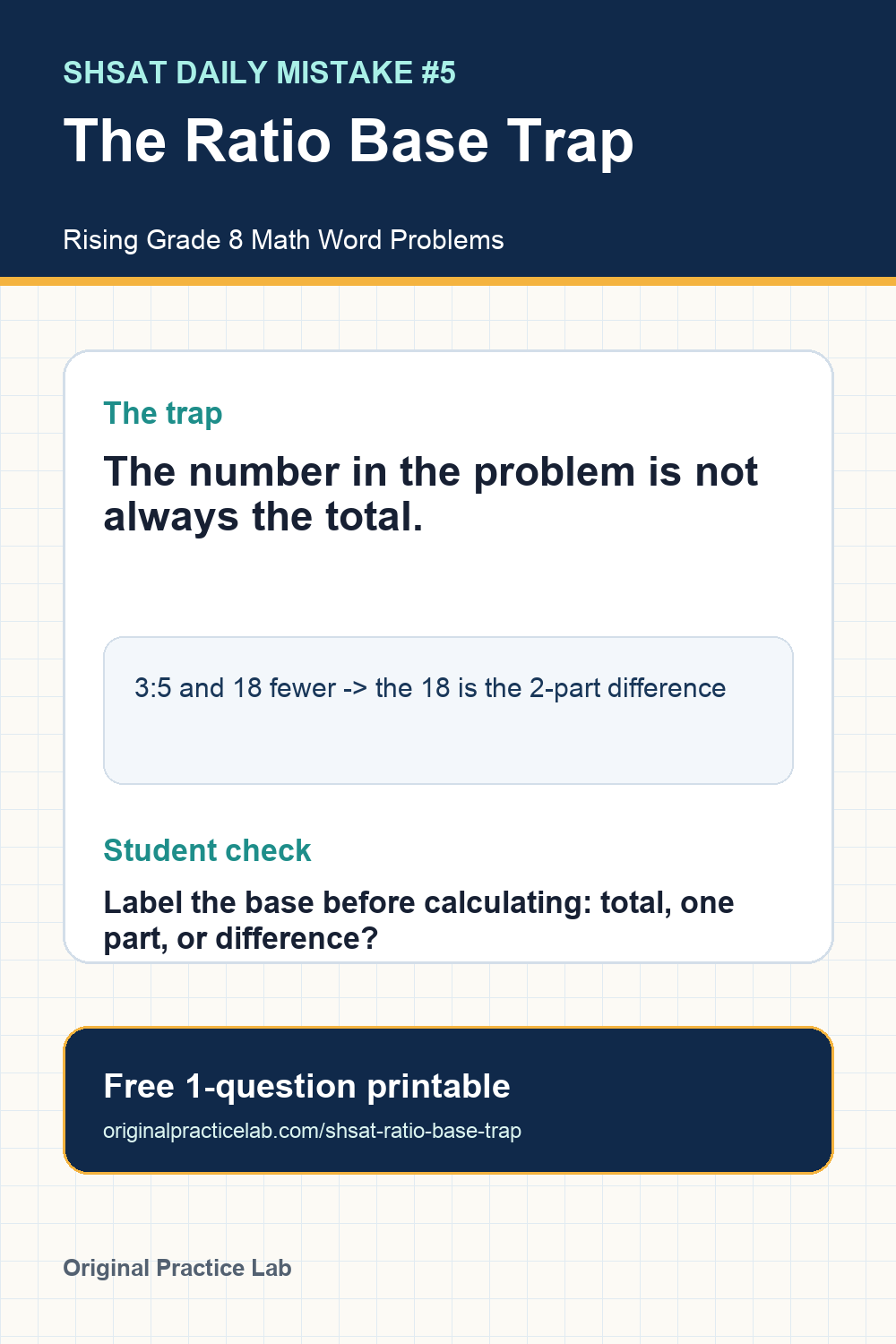 Preview page from Daily Mistake #5: The Ratio Base Trap