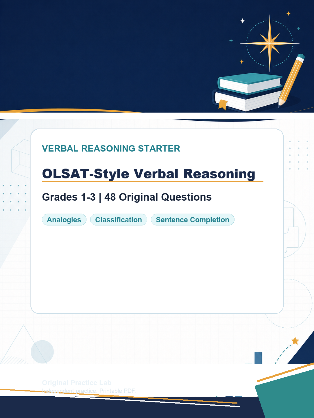 Cover for OLSAT-Style Verbal Reasoning