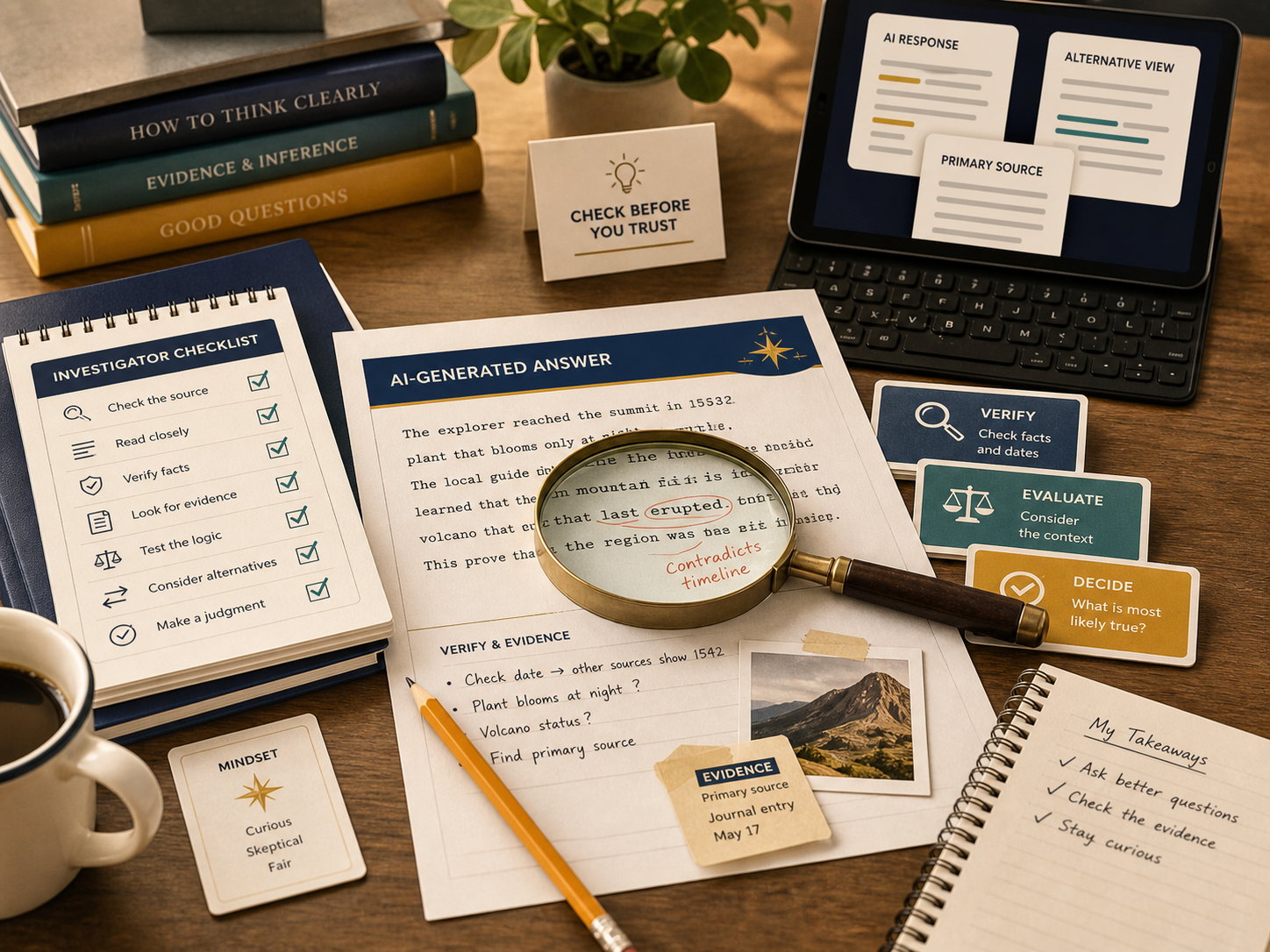 AI literacy detective practice materials