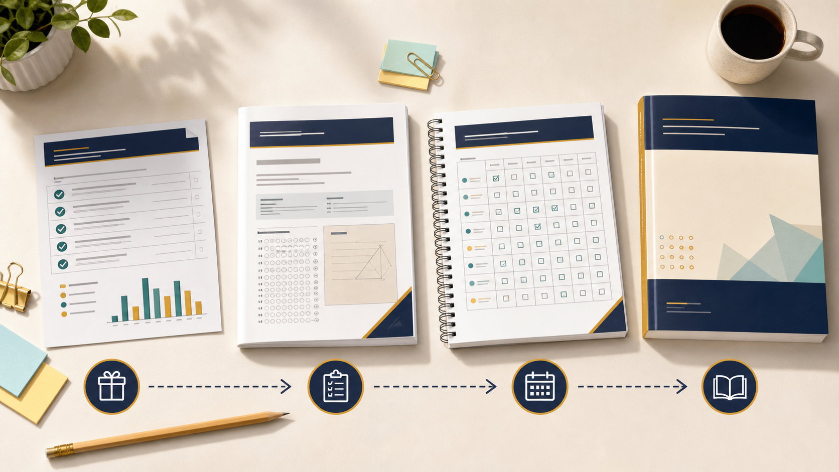 Visual showing the SHSAT summer prep path from free tracker to diagnostic, sprint, and workbook