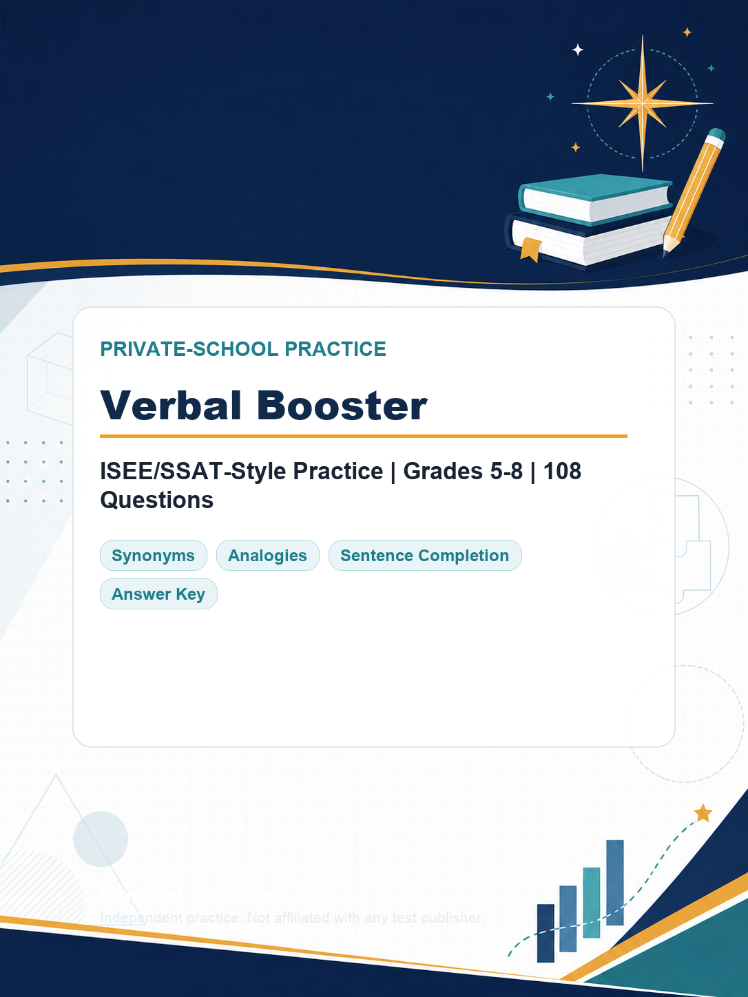Cover for ISEE/SSAT-Style Verbal Booster
