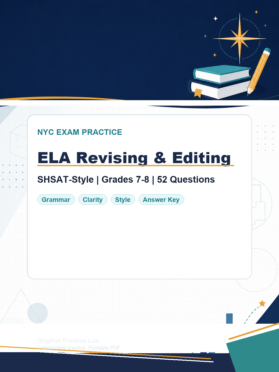 Cover for SHSAT ELA Revising & Editing